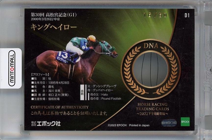 ホースレーシング トレーディングカード 2022下半期 DNAカード