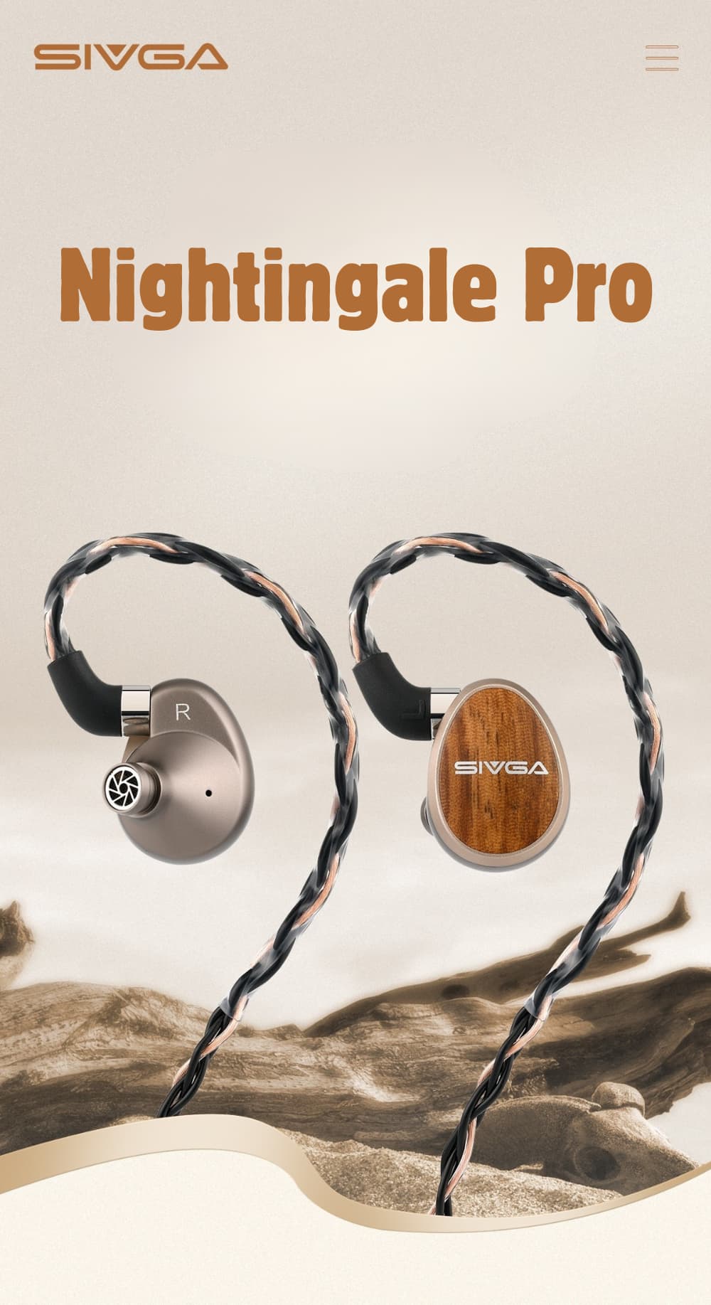 SIVGA Nightingale Pro IEM インイヤーモニターイヤホン 平面駆動型