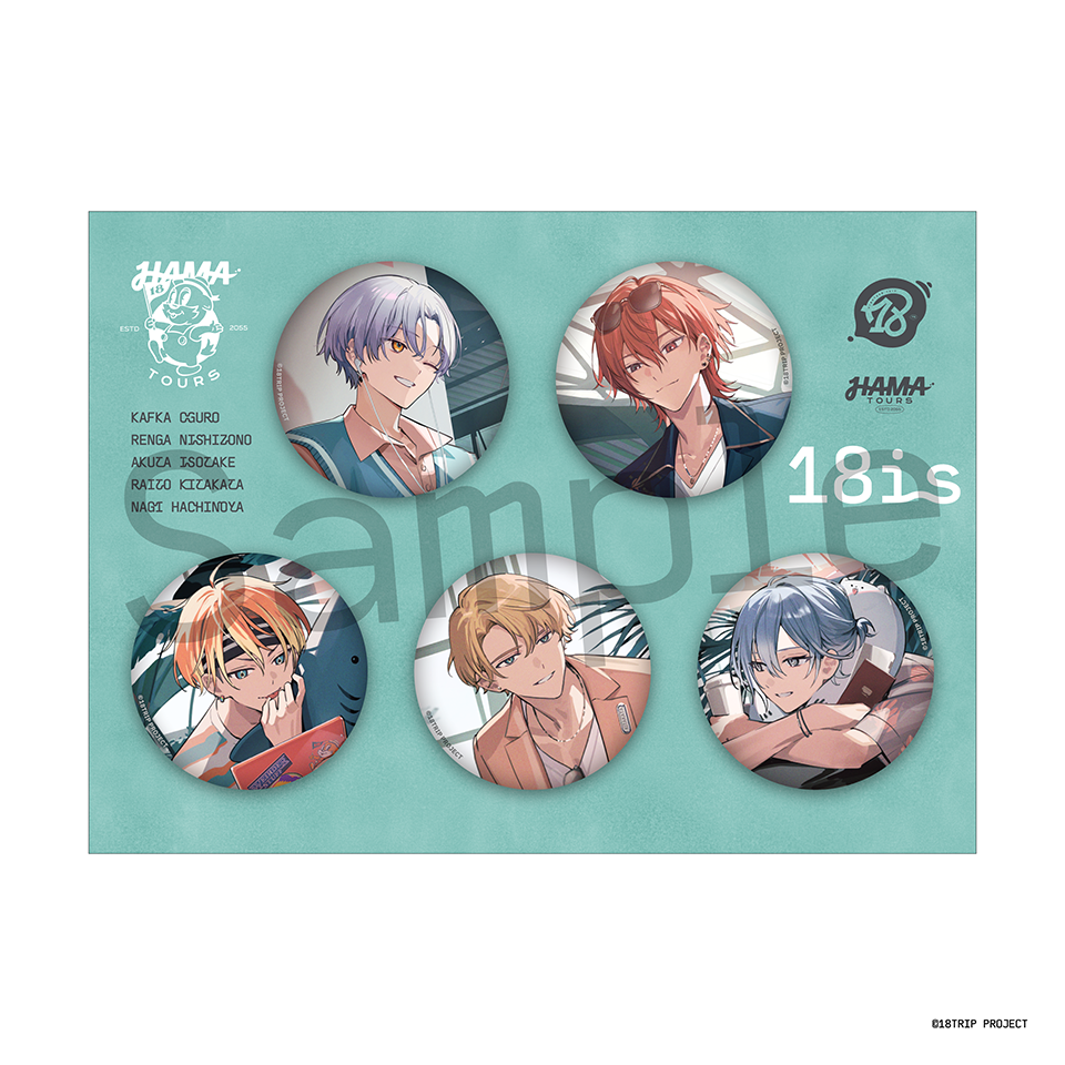 18TRIP エイトリ 添 缶バッジ カプ缶 18TRIP Cassette #01~05