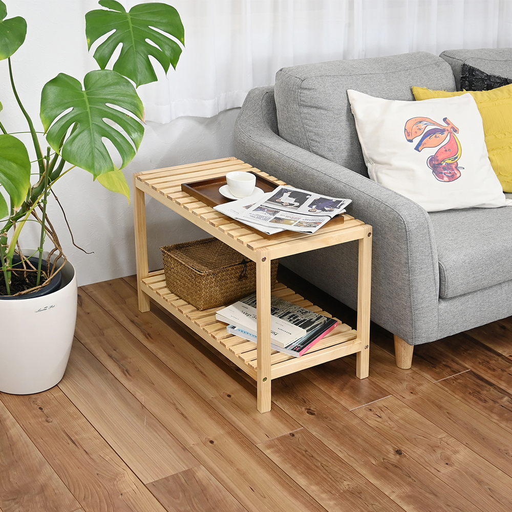 マール ウッドラック モールガラス扉付きオープンウッドラック | 自然