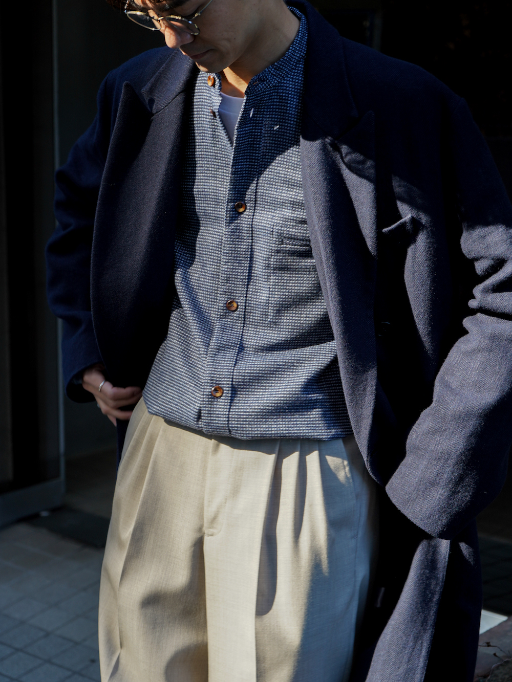 FRANKLEDER ウールパンツ ベージュ M カジュアル シンプル 【公式通販】