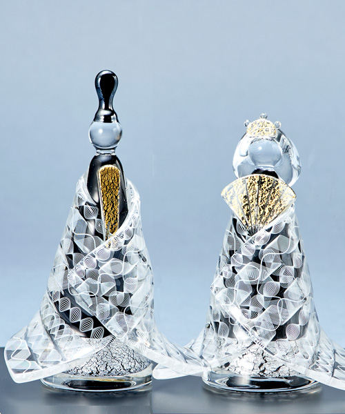 硝子 雛人形 マルティグラス Multi Glass 雛人形 お雛様 ガラス細工