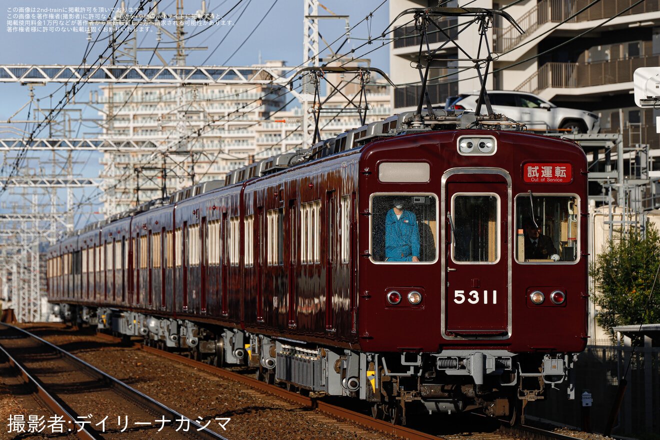 阪急】5300系5311F正雀工場出場試運転(202511) |2nd-train鉄道ニュース