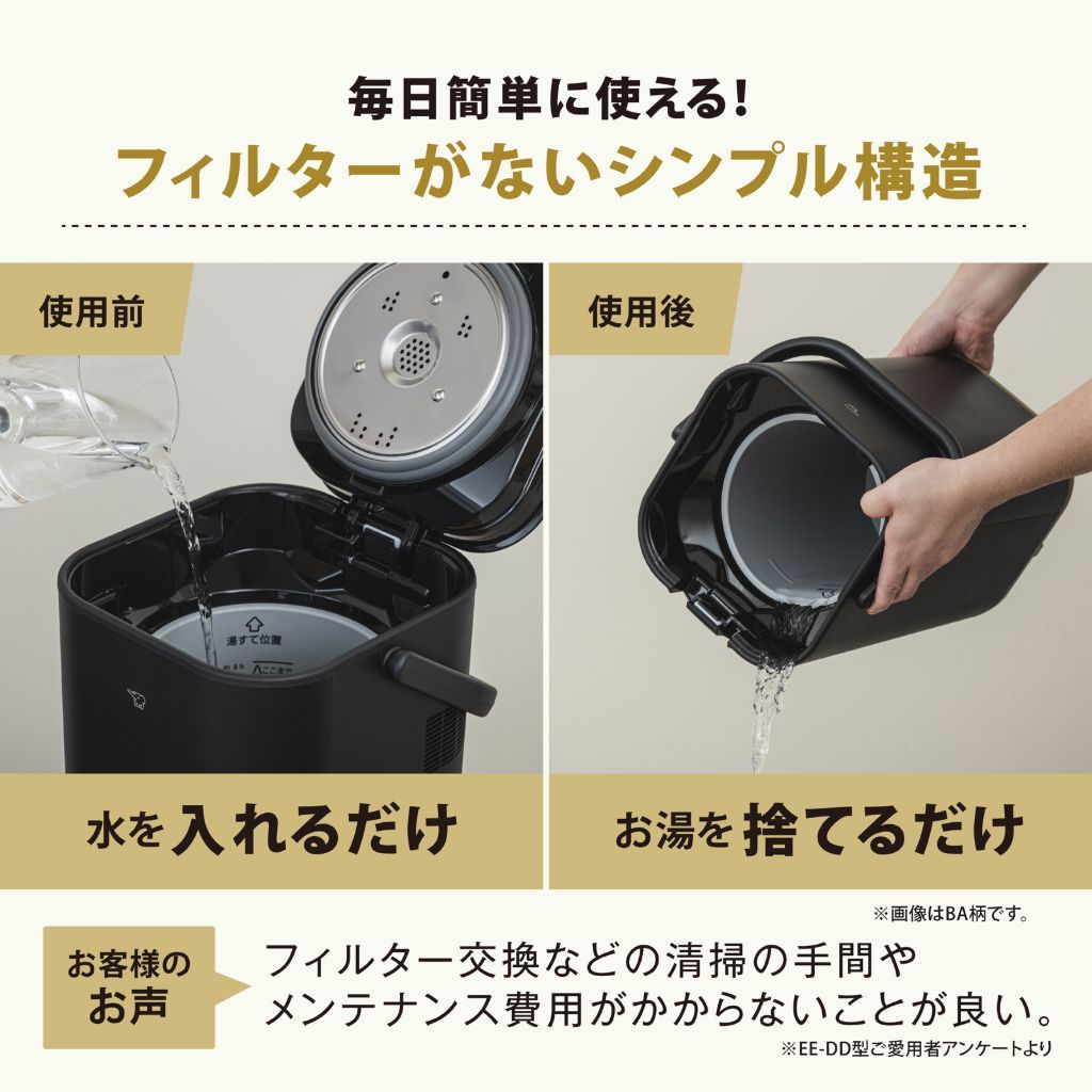 STAN.シリーズ【新品】象印スチーム式加湿器 ホワイト EE-FA50-WA STAN