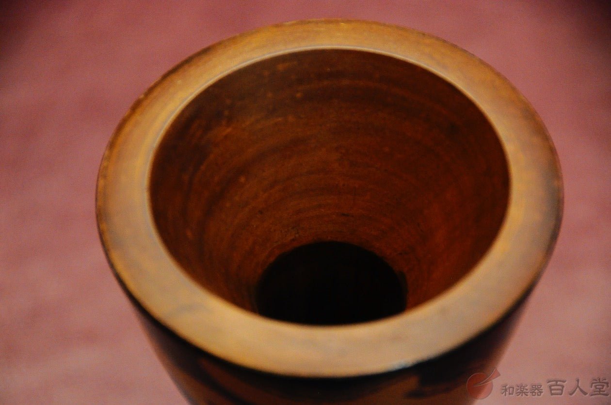 小鼓胴 松鶴紋様蒔絵小鼓胴