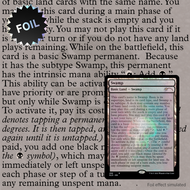 The Full-Text Lands Foil Edition – TCGFIX