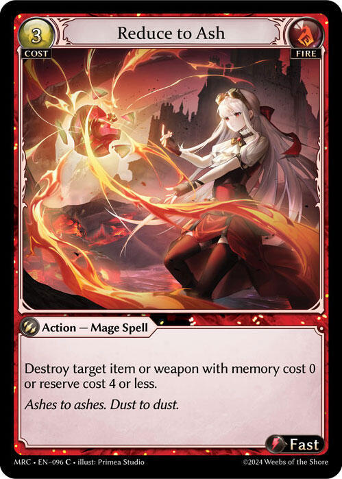 Reduce to Ash - Mercurial Heart - Grand Archive TCG - TCGplayer.com