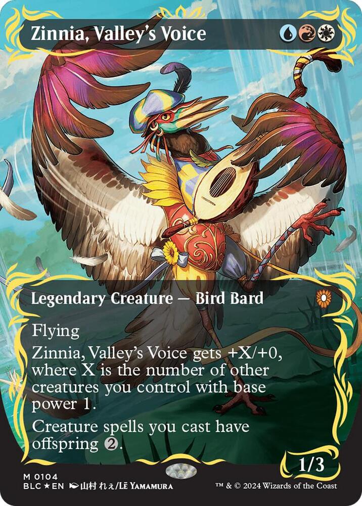 Zinnia, Valley's Voice (Borderless) (Raised Foil) - Commander