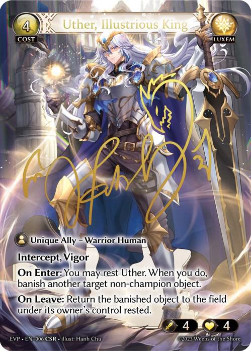 Uther, Illustrious King (CSR) - Promotional Cards - Grand Archive