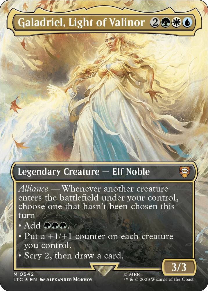 Galadriel, Light of Valinor (Borderless) (Surge Foil) - Commander