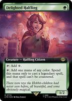 Delighted Halfling (Extended Art) (Surge Foil) - Universes Beyond
