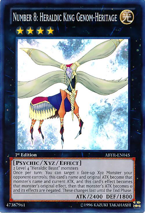 Number 8: Heraldic King Genom-Heritage - Abyss Rising - YuGiOh