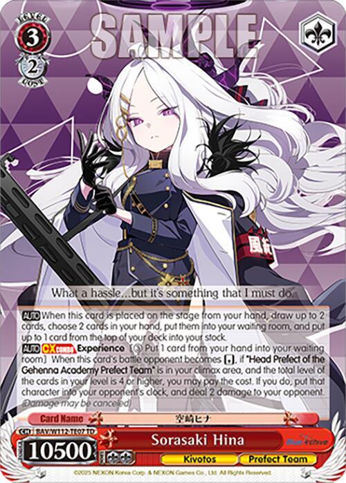 Sorasaki Hina - Blue Archive - Weiss Schwarz - TCGplayer.com