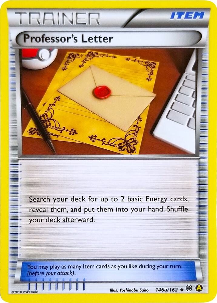 Professor's Letter - 146a/162 - Alternate Art Promos - Pokemon