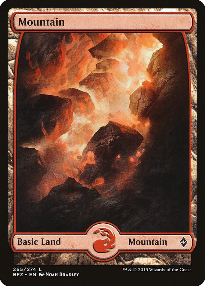 Mountain (265) - Full Art - Battle for Zendikar - Magic: The