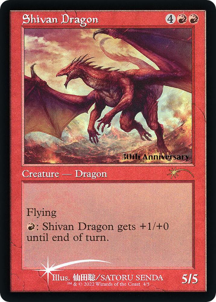 Shivan Dragon (Retro Frame) - 30th Anniversary Promos - Magic: The