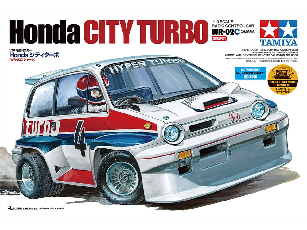 タミヤ 1/10 電動RCカー Honda シティターボ（WR-02C シャーシ）キット