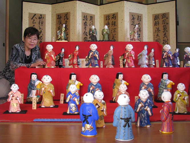 稲畑人形 天神 特別彩色 学問の神 白天神 土地人形 工芸品 稲畑人形