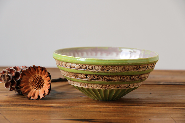 稲右衛門窯】長六角皿/糠釉（横 19.5cm） | 【丹波のイロドリ】丹波焼