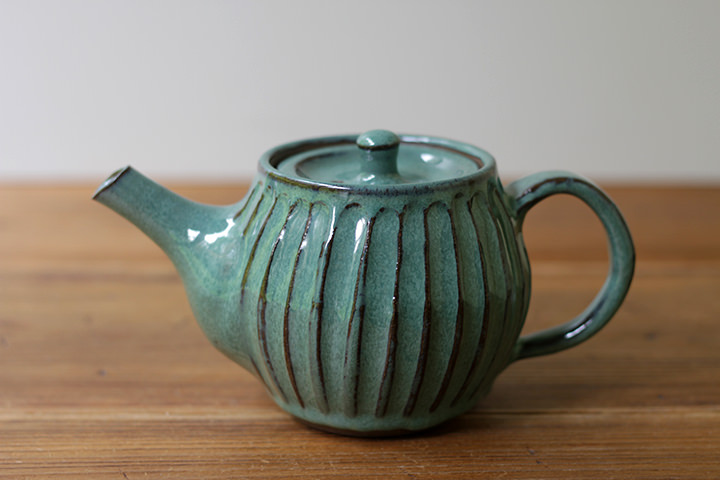 壺 3耳壺 流れ釉 緑釉垂れ釉 景色抜群・PG・丹波】◇鑑賞コレクション