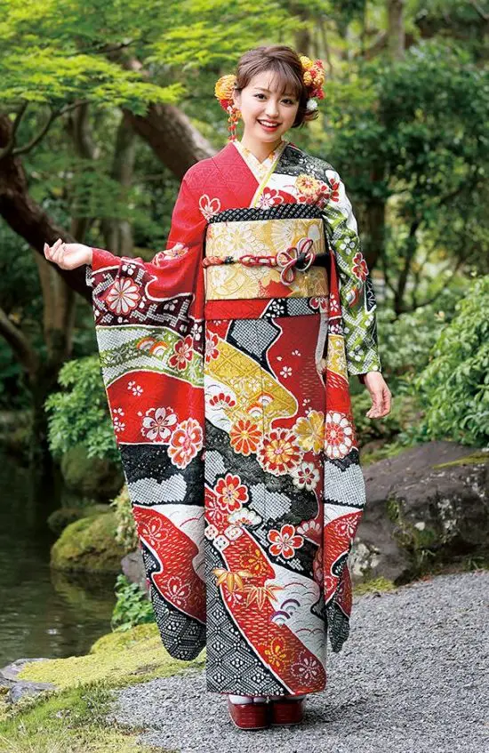 振袖 赤 振袖 振袖フルセット 卒業式 袴 赤 レッド系 一蔵 着物