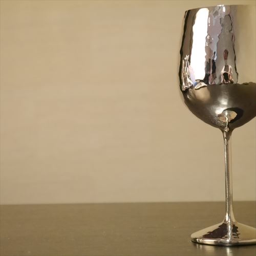 破損した銀製ワイングラスSV950 純銀95% 破損した銀製ワイングラス