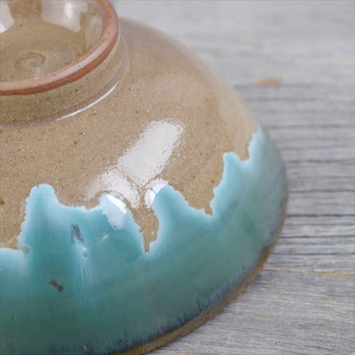 上野焼/庚申窯/茶碗/緑青/Φ12.5X H5.8 - テーブルライフストア