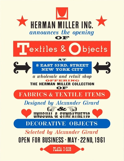 イームズ、ジラードがデザインしたグラフィックがポスター化、ハーマン