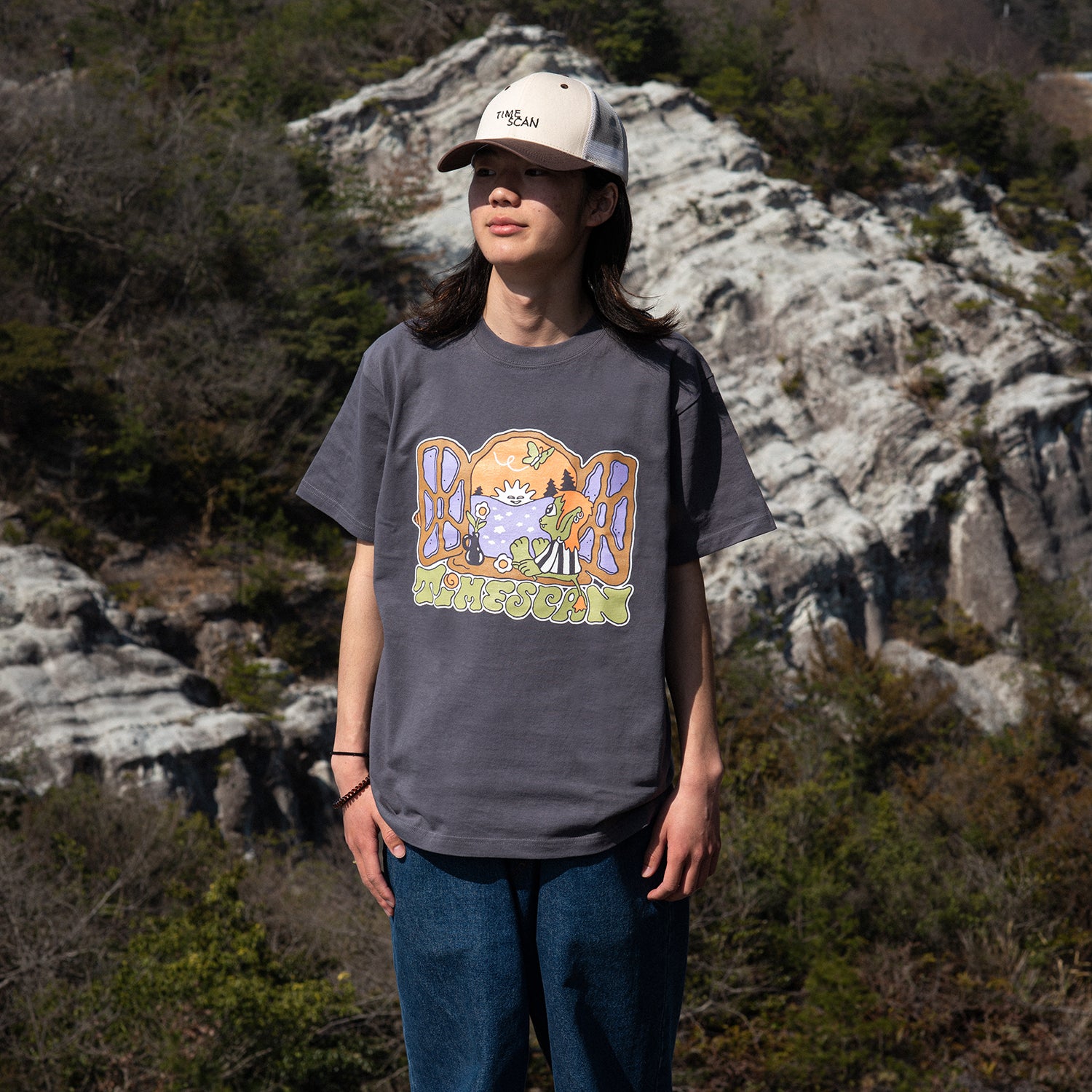 TIMESCAN（タイムスキャン）| PARADISE T-SHIRT / DARKGREY