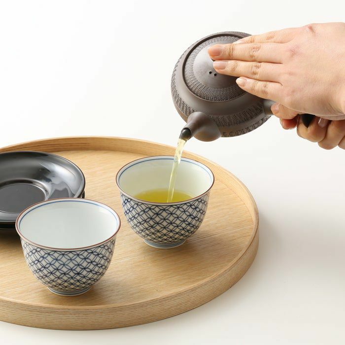 10杯 京焼 瑞雲窯 天目型七宝文 抹茶 碗 茶道具 茶器 シリーズ以外・