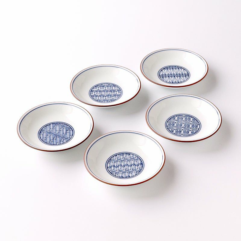 染付宝づくし（そめつけたからづくし） 染付宝づくし 小皿〈5枚