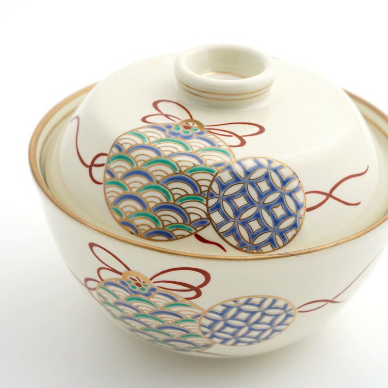 清水焼 とうあん(白掛五草花) 蕎麦猪口 蕎麦猪口 – 上出長右衛門