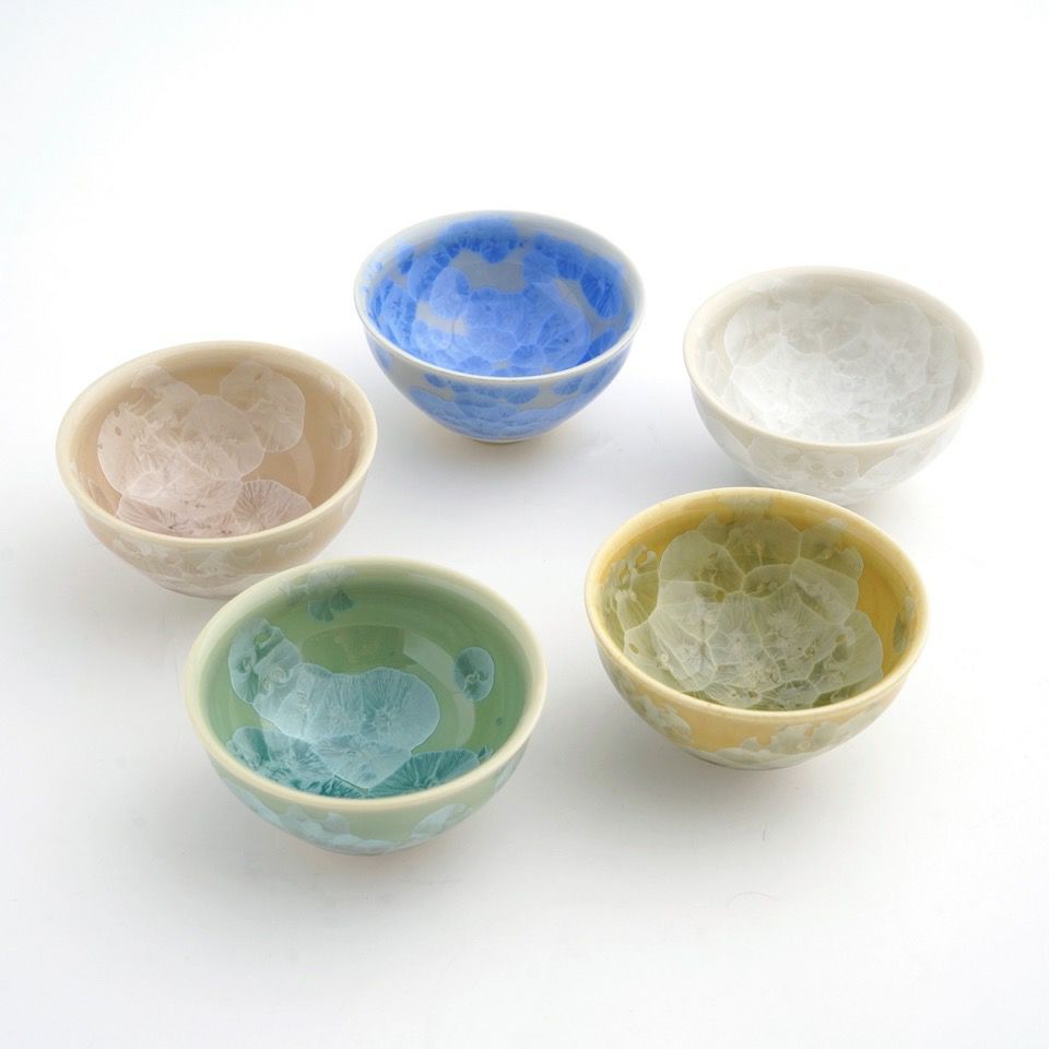 花結晶 【京焼・清水焼】花結晶 ぐい呑揃〈5個〉 |皿や鉢など和食器の