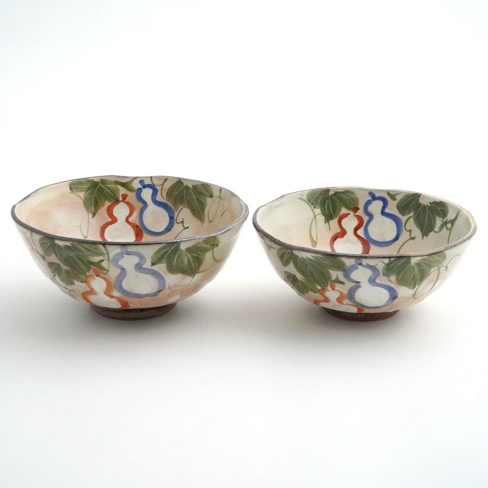 京焼・清水焼 平安菰軒 作 茶碗 絵付 平井楳仙画 無傷 共箱 保証