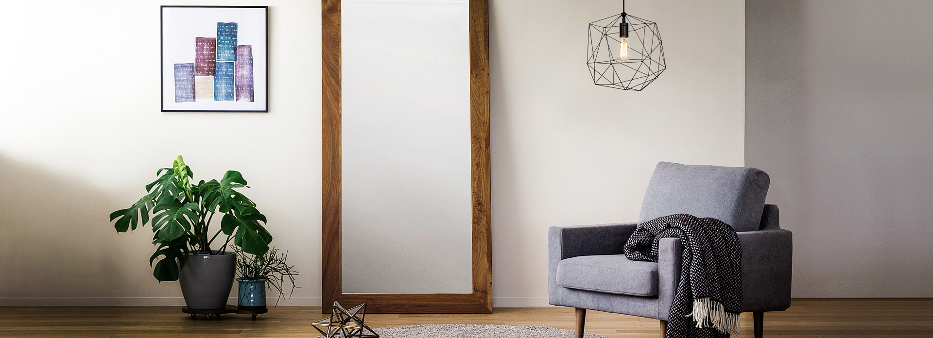 プレーンミラー 89LARGE WALNUT(W89×D2×H180cm) | 高野木工株式会社