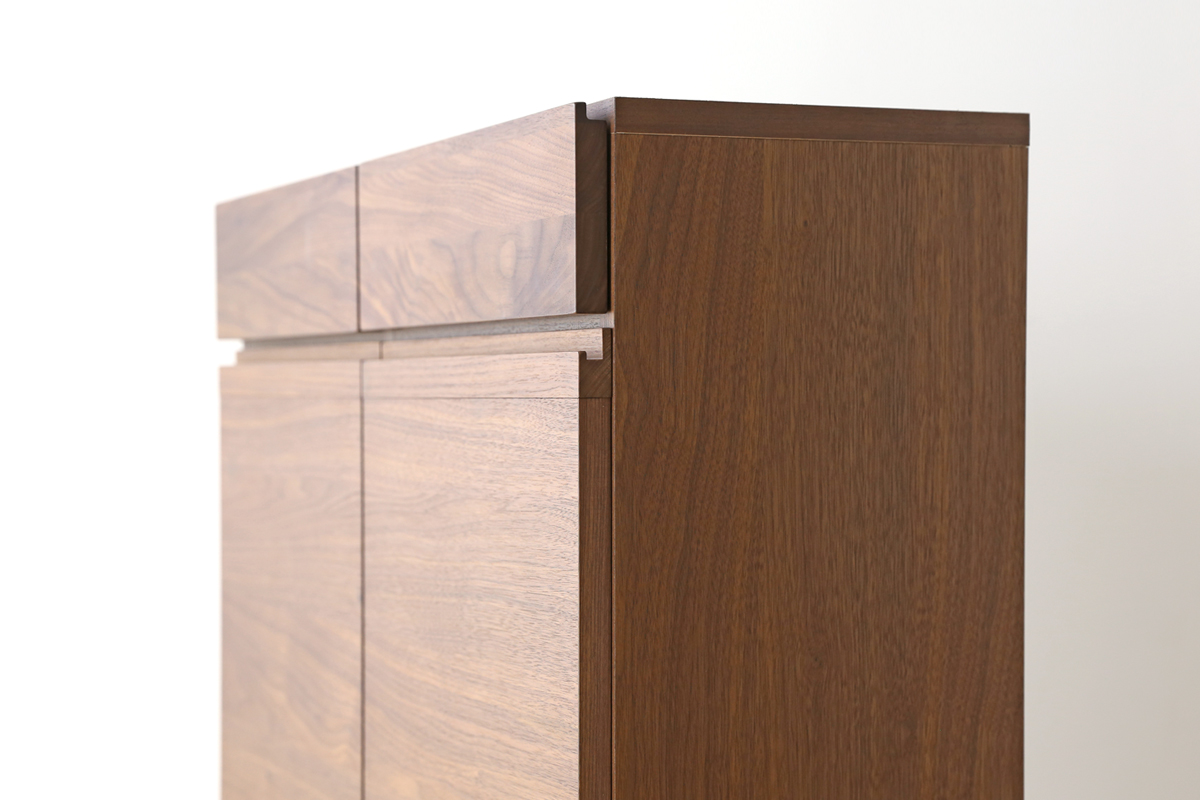 レッチェ 80薄型キャビネット WALNUT (W80xD30xH87cm)税込￥88,000