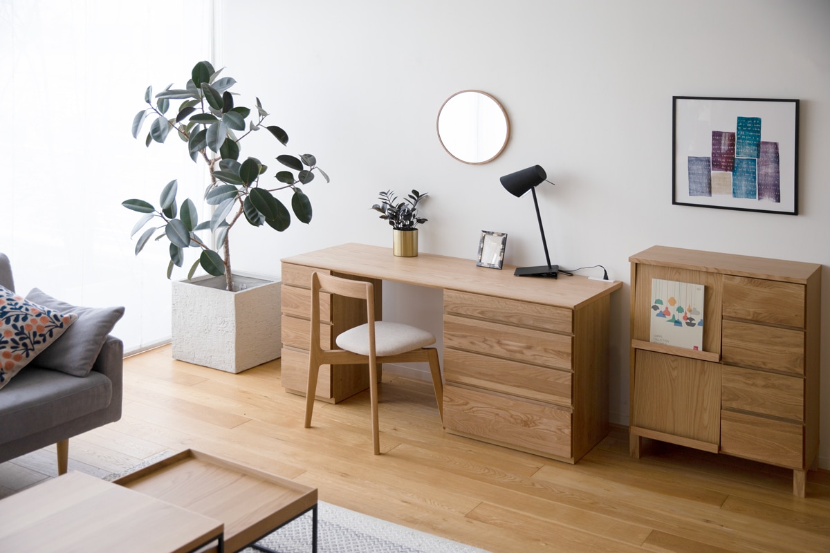 アスター 150天板＋30キャビネット＋60チェスト (W150×D45×H71.5cm