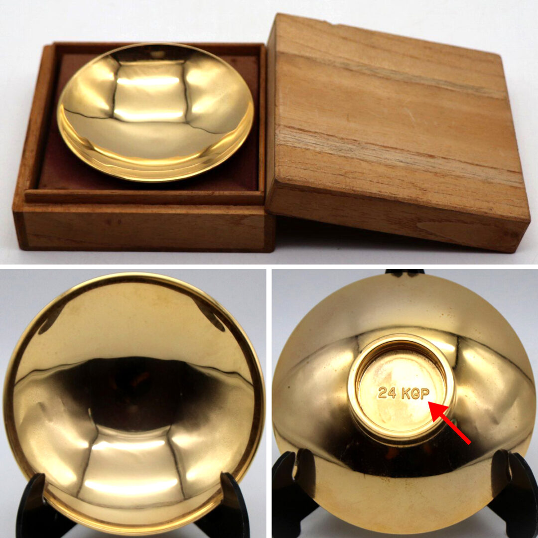 金杯 金盃 超高純度亜鉛合金 箱 証明書付き 意匠登録済 24K GP 最も