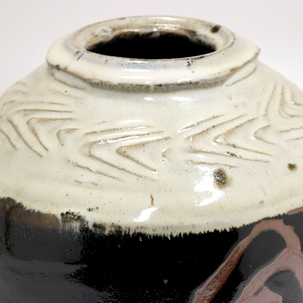濱田庄司 『掛分紋打花瓶』 -瀧屋美術 -鎌倉の美術品店 販売買取