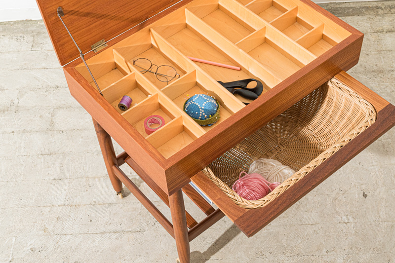 北欧家具 デンマーク製 ビンテージ ソーイングワゴン 北欧家具talo