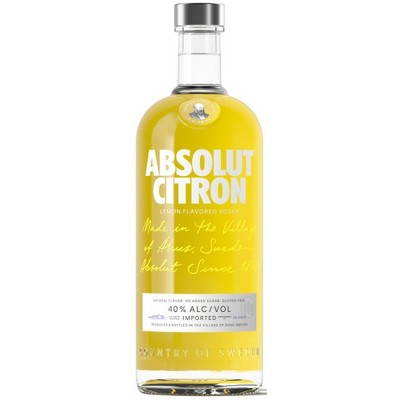 Absolut Citron Vodka - 1L Bottle : Target