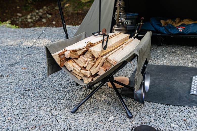 キャンプマニアプロダクツ 廃盤 トラッシュスタンドテーブル キャンプ