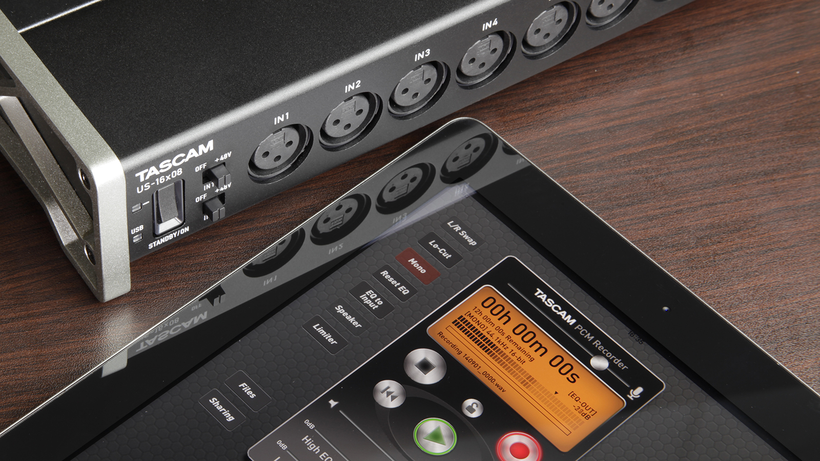 US-16x08 | 16-IN/8-OUT USB Audio/MIDI Interface | TASCAM - United