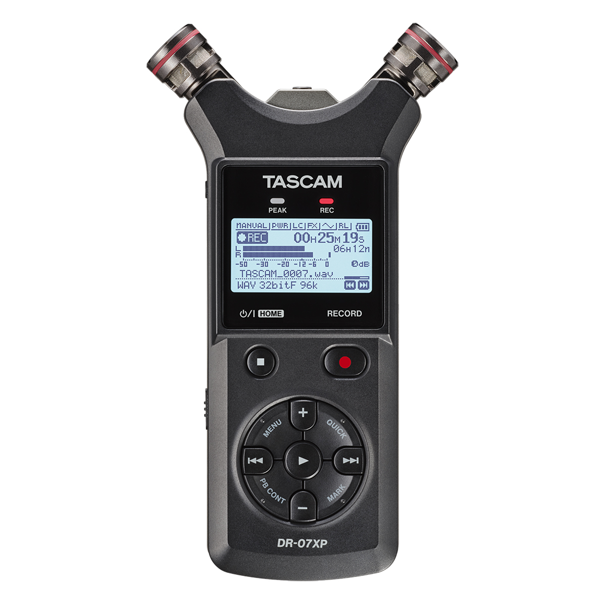 DR-07XP | 2-Channel 32-Bit Float Handheld Recorder With USB-C