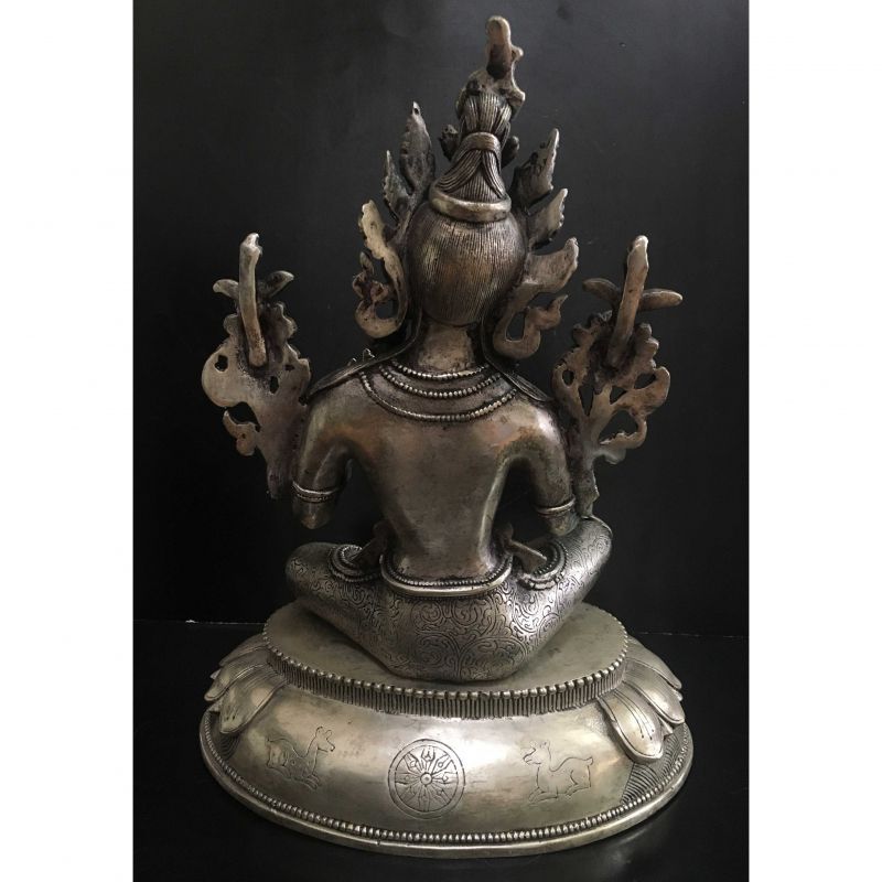 ◇グリーンターラー（緑多羅菩薩）像◇仏教 チベット/高さ約45cm