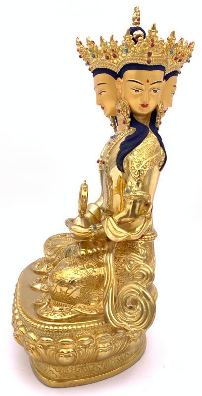 ◇ 希少！！◇四面大日如来（ヴァイローチャナ）像◇仏教 チベット-L