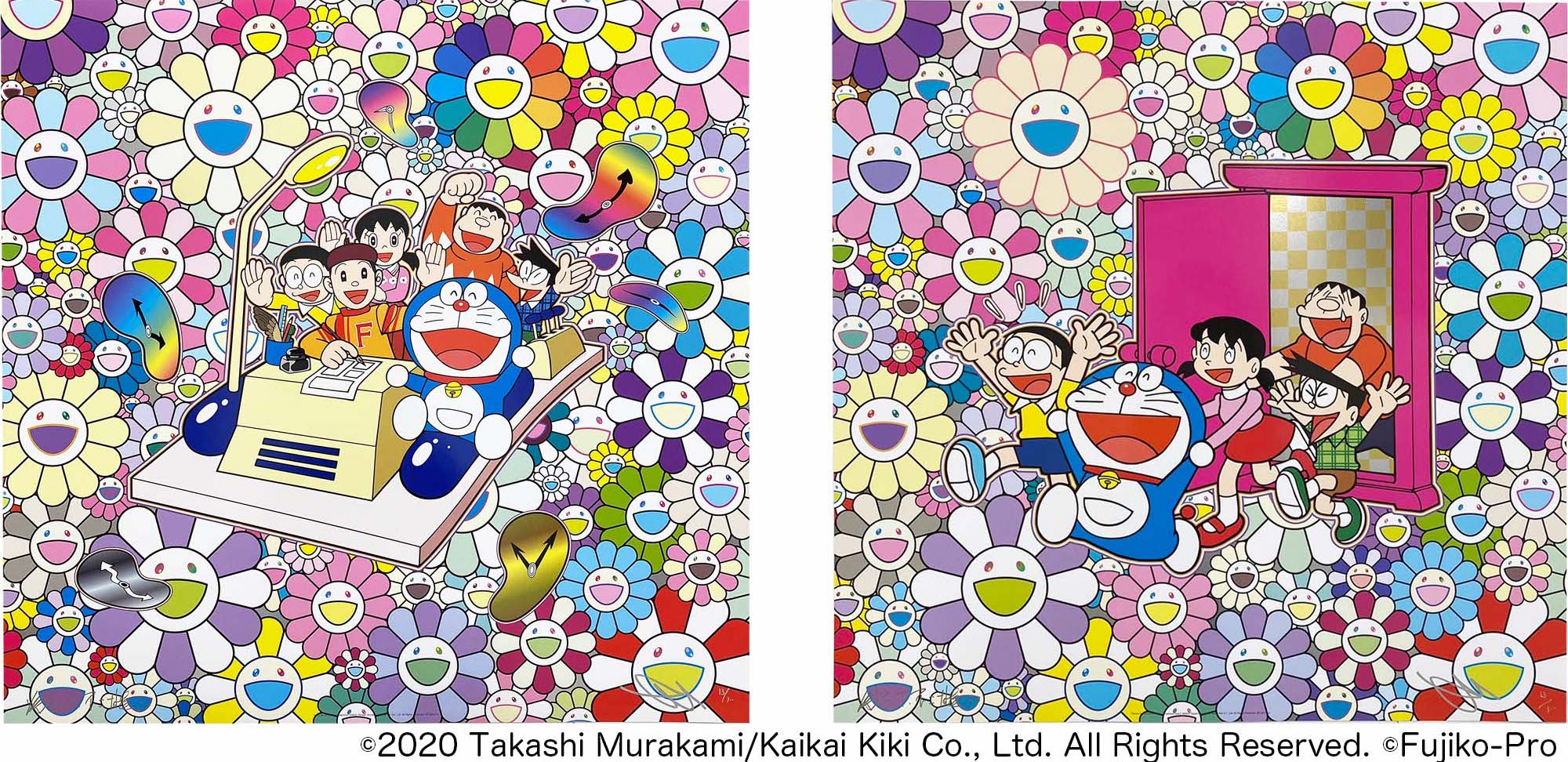 ドラえもん わーい！(ポスター作品) 村上隆 Takashi Murakami