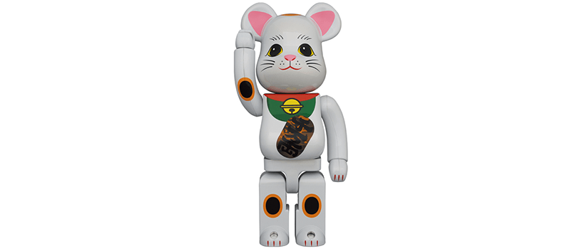 BE@RBRICK BE@RBRICK 招き猫 白メッキ 発光 400％ 招き猫 白メッキ