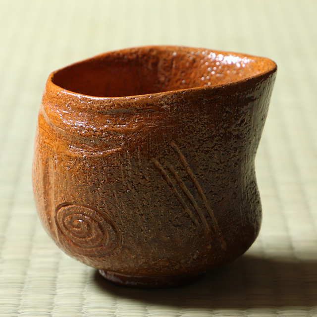 大樋焼九代 大樋勘兵衛作蓋置無傷共箱古物。