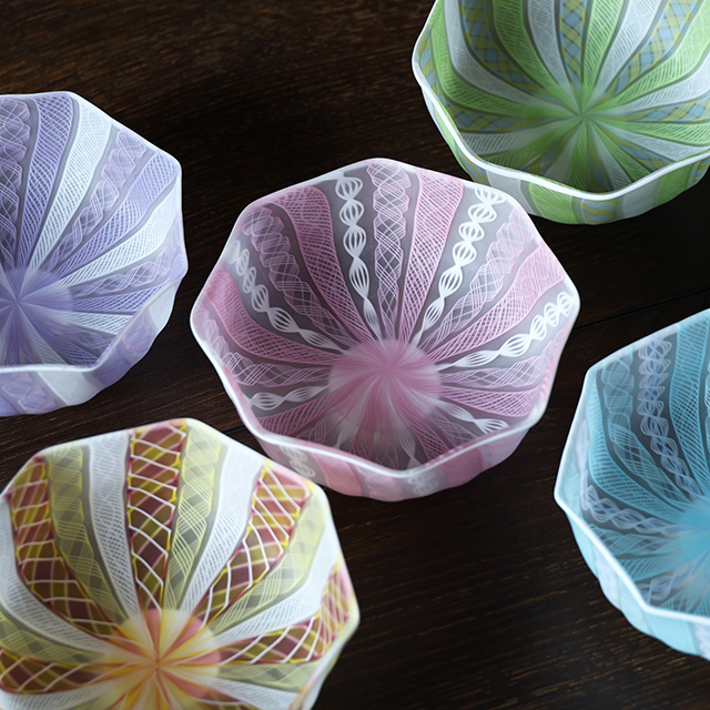 藤田喬平 花鉢 藤田喬平 花鉢